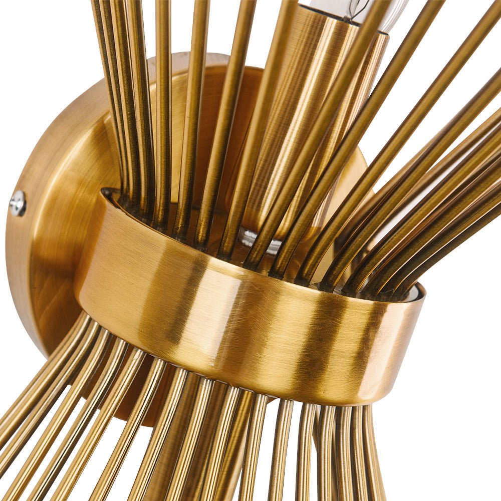 Mid Century 2-Light Sunburst Wall Sconce