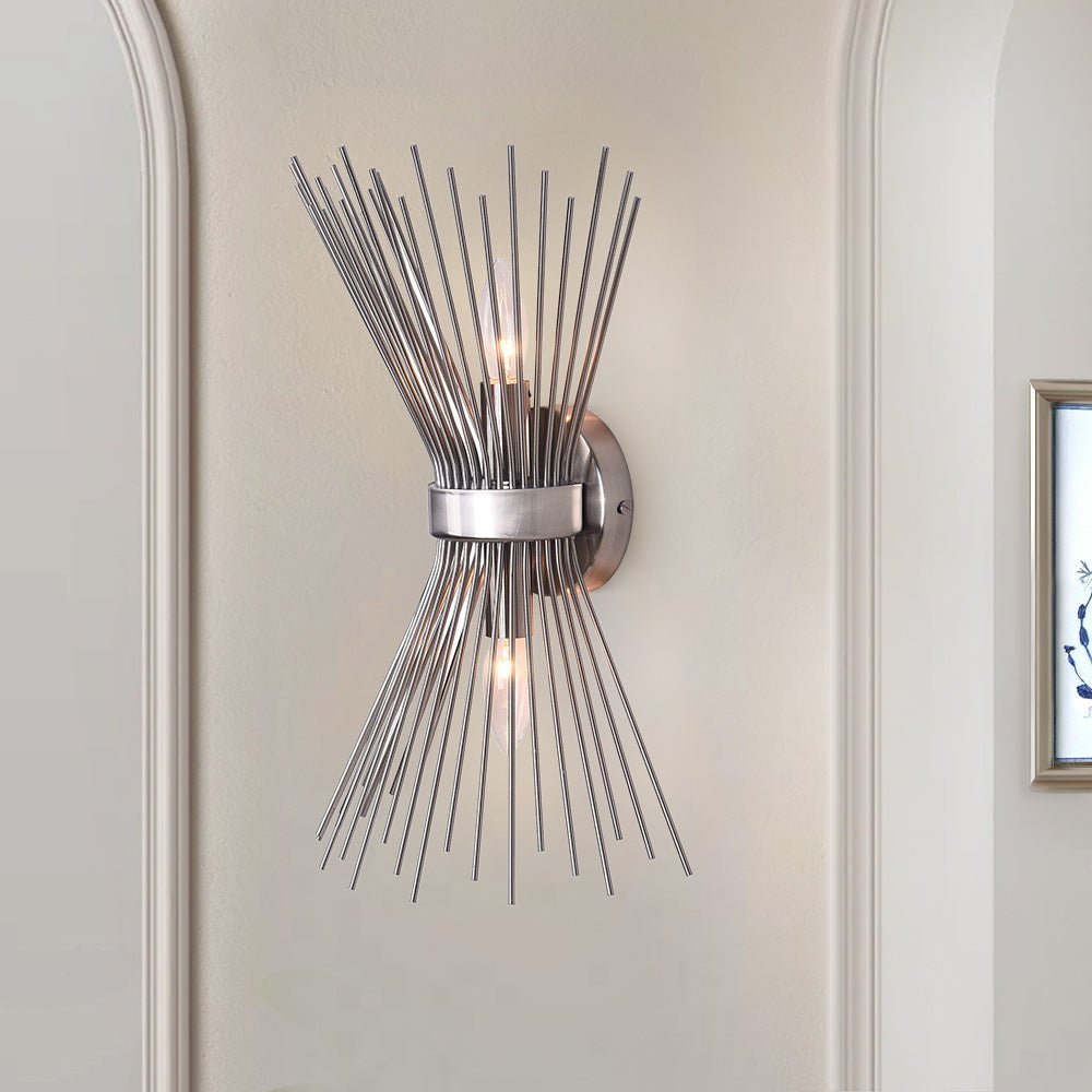Mid Century 2-Light Sunburst Wall Sconce