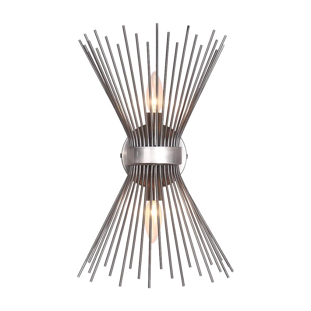 Mid Century 2-Light Sunburst Wall Sconce