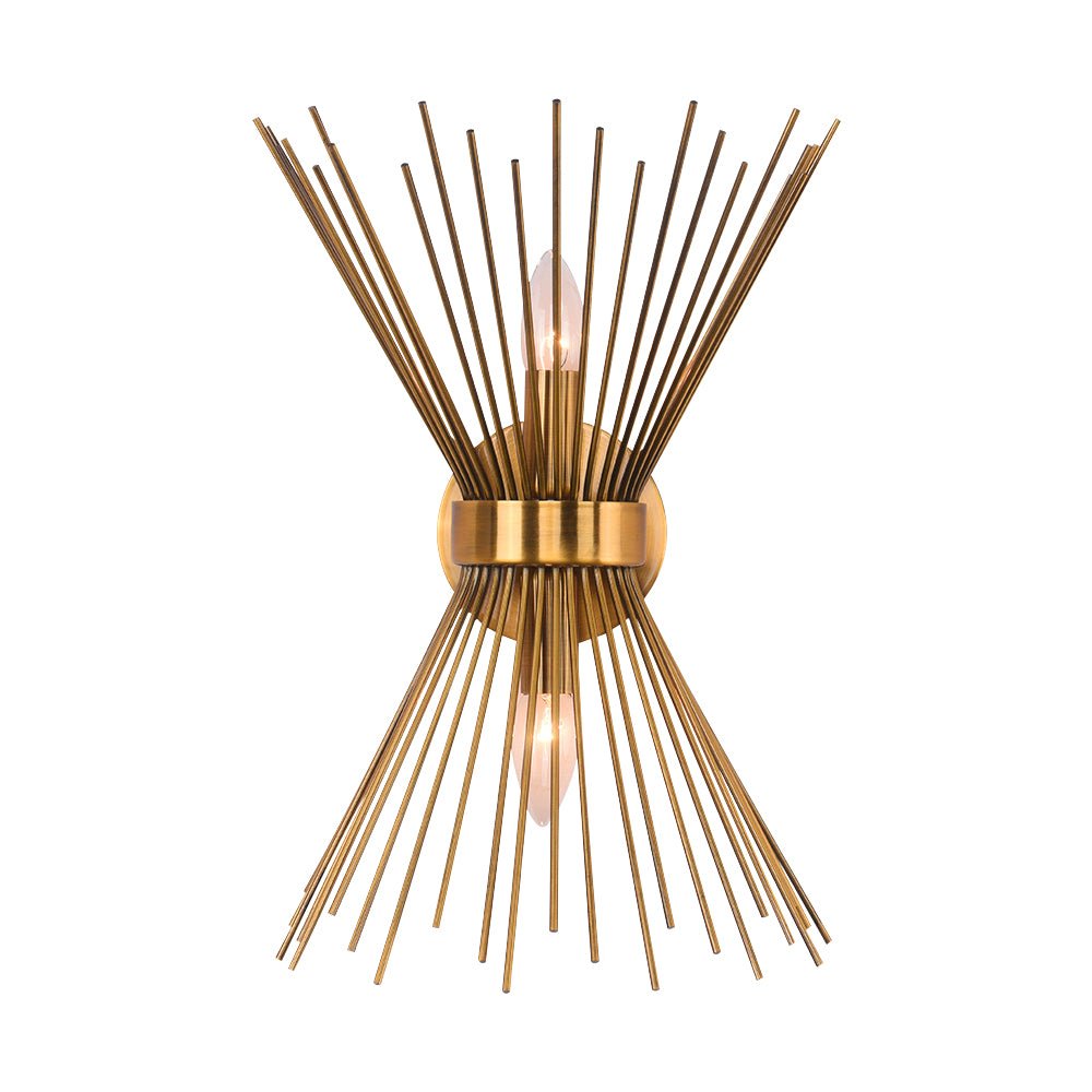 Mid Century 2-Light Sunburst Wall Sconce