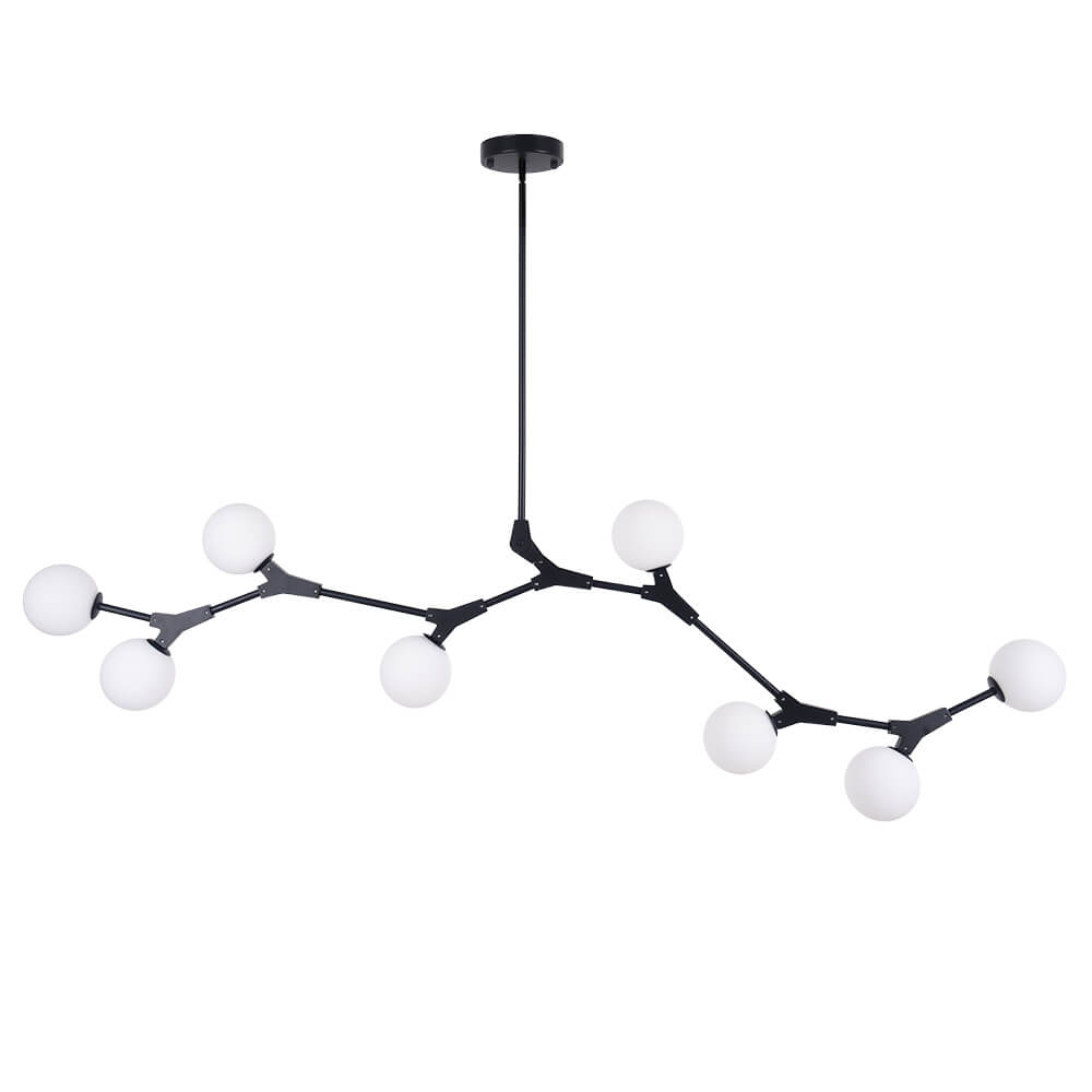 Mid-century Linear Island Branching Bubble Chandelier