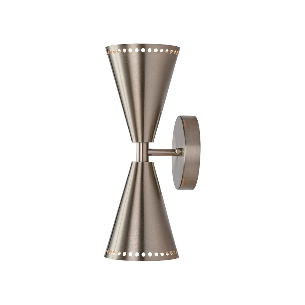 Mid-Century Modern 2-Light Up Down Cone Wall Sconce