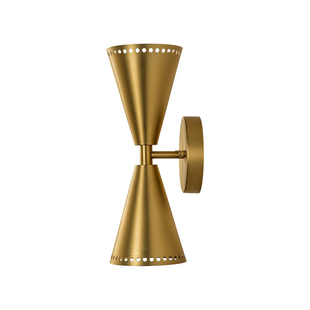 Mid-Century Modern 2-Light Up Down Cone Wall Sconce