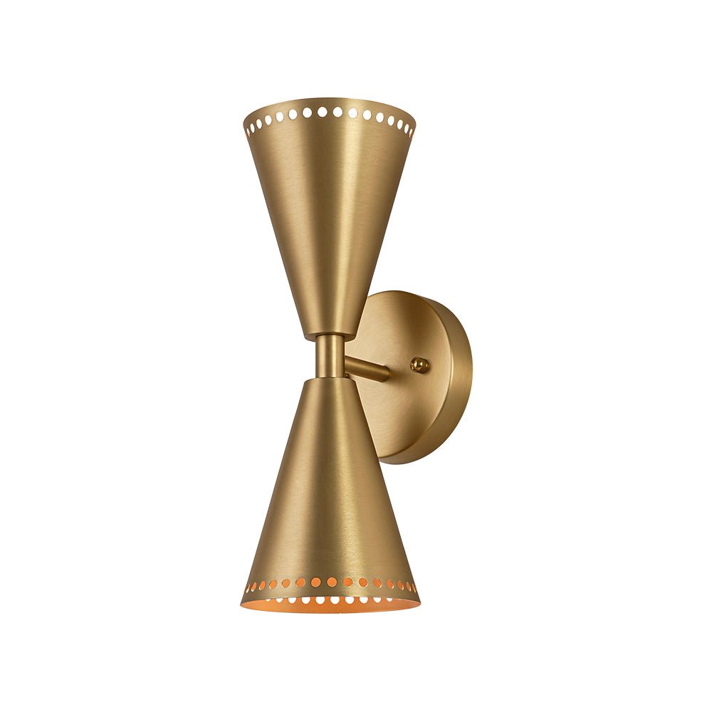 Mid-Century Modern 2-Light Up Down Cone Wall Sconce