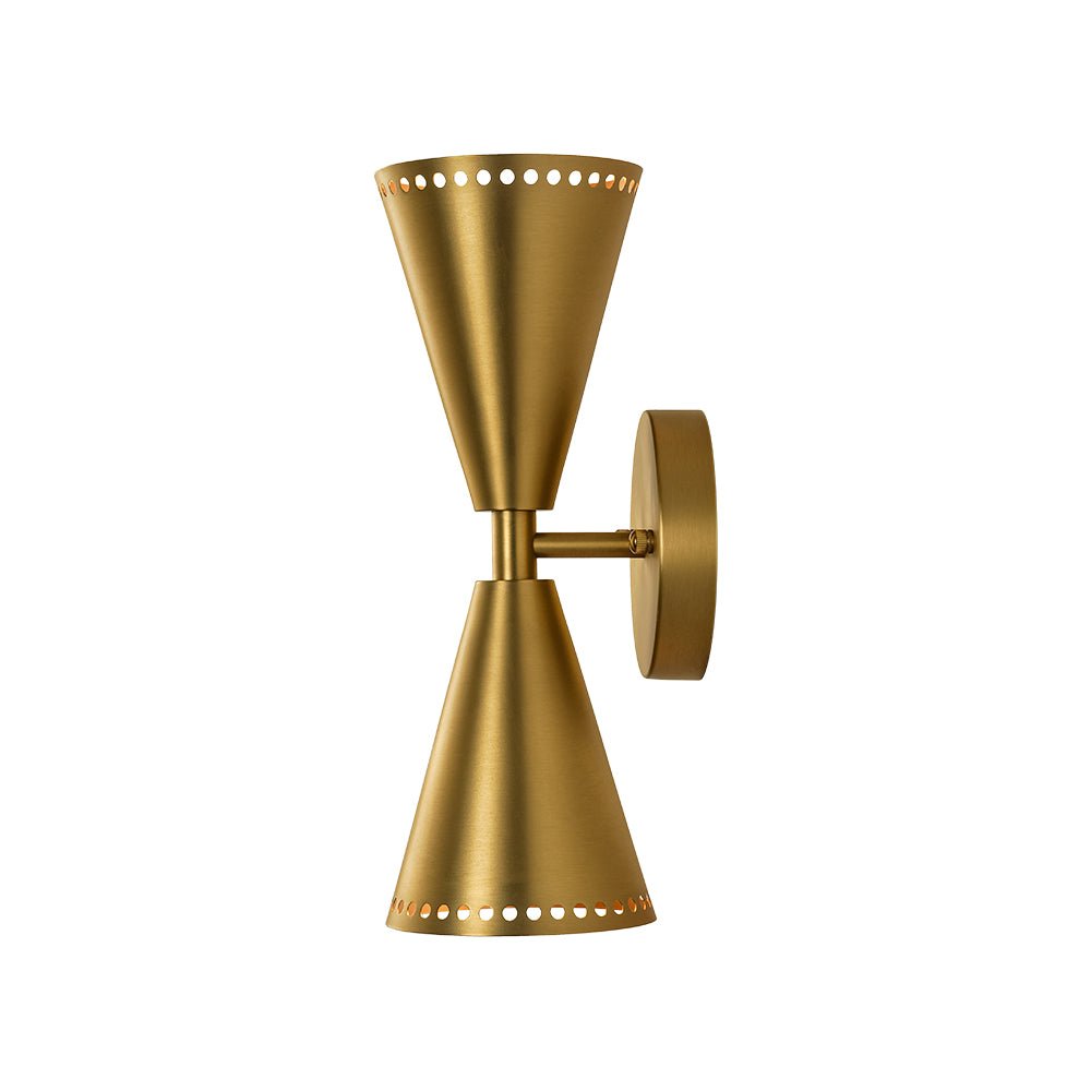 Mid-Century Modern 2-Light Up Down Cone Wall Sconce