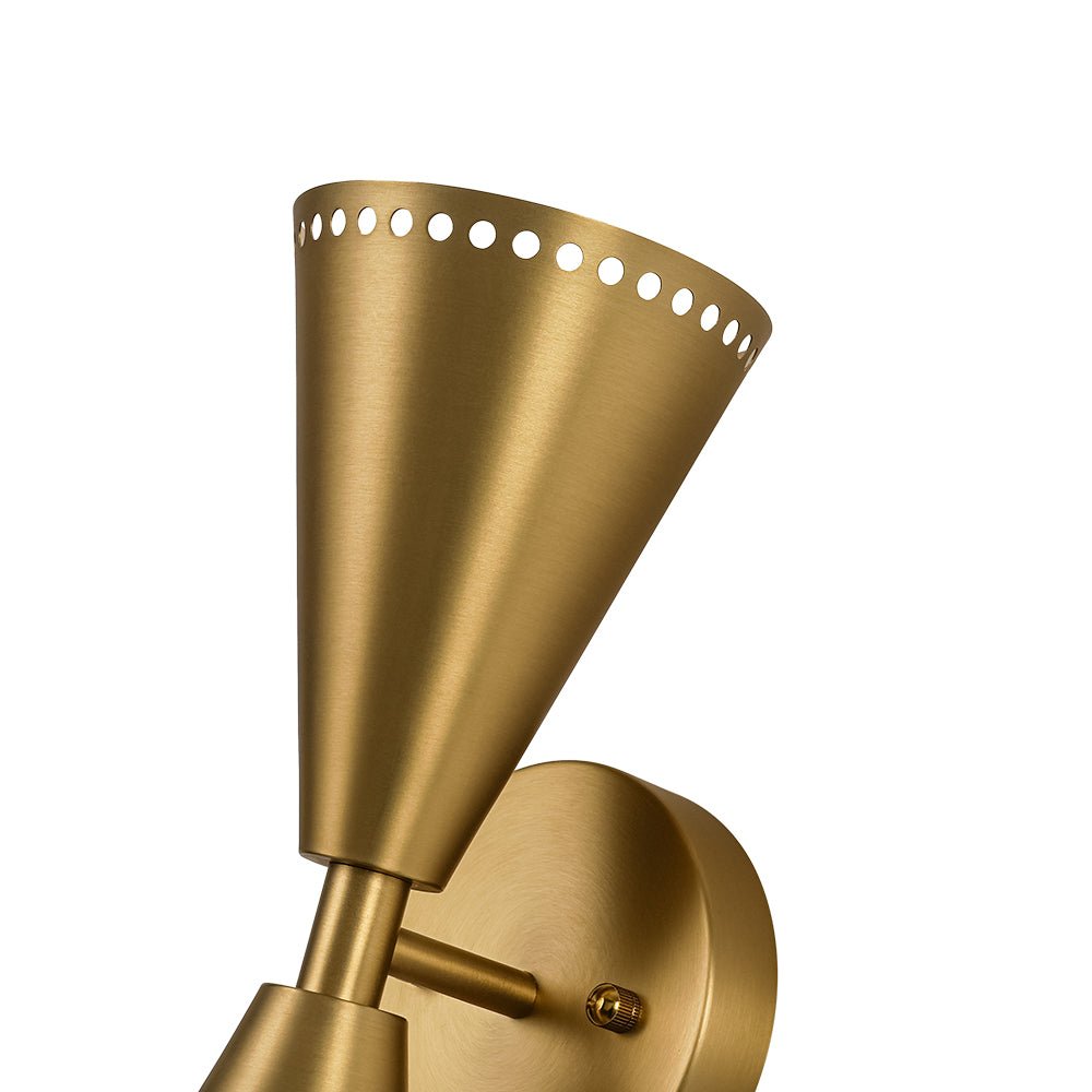 Mid-Century Modern 2-Light Up Down Cone Wall Sconce