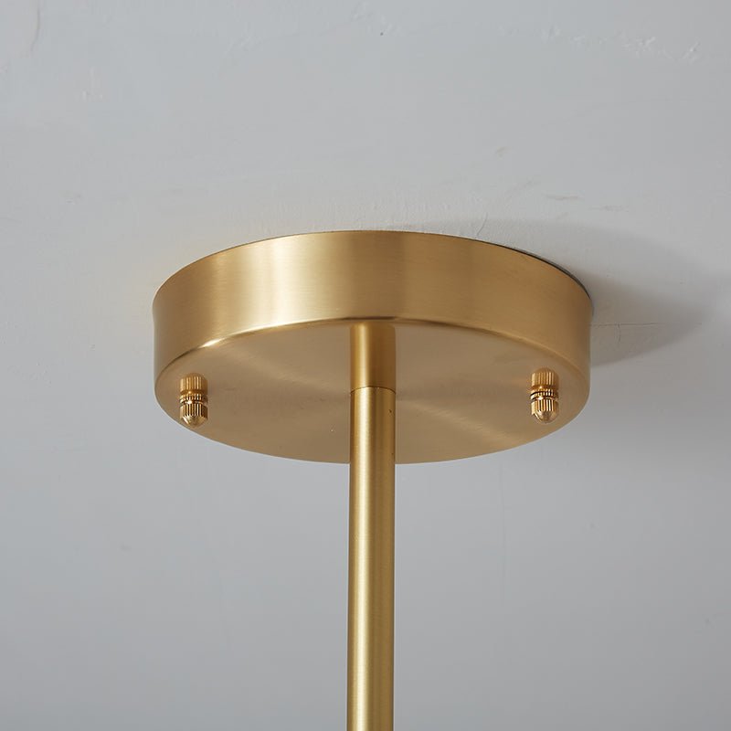 Mid-Century Modern 6-Light Brass Sputnik Ceiling Light