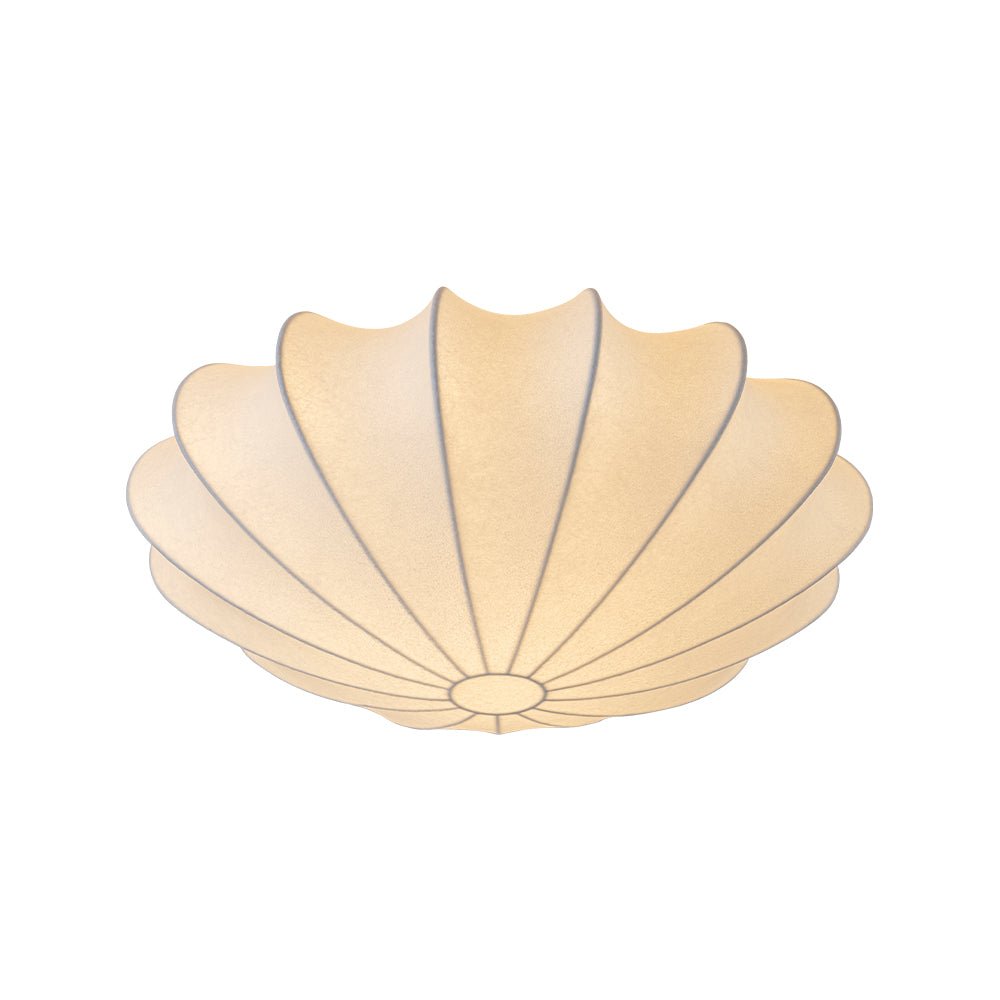 Mid-Century Modern White Flush Mount Light
