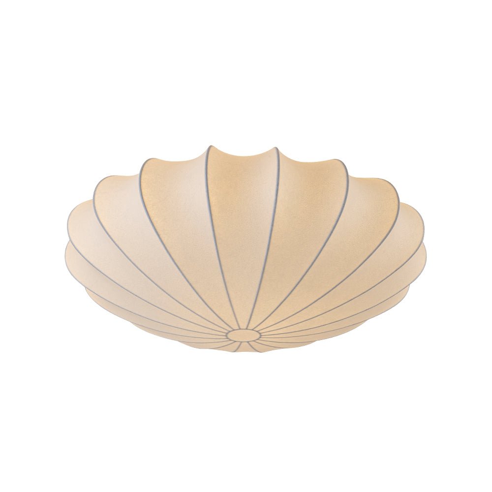 Mid-Century Modern White Flush Mount Light