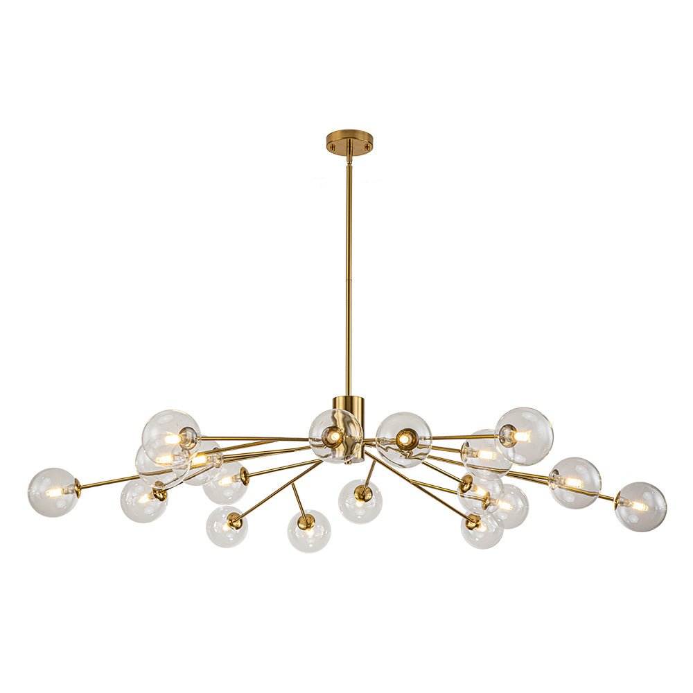 Mid Century Sputnik Glass Globe Bubble Branch Chandelier