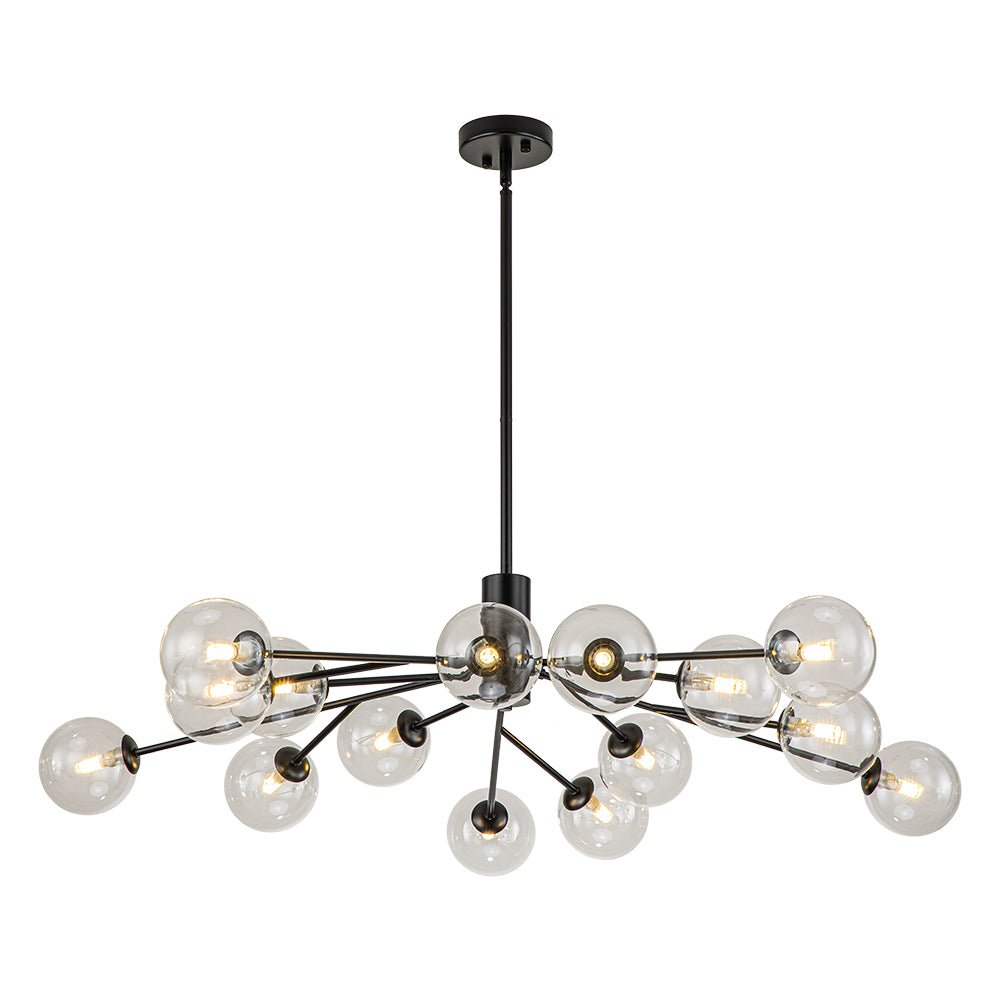 Mid Century Sputnik Glass Globe Bubble Branch Chandelier