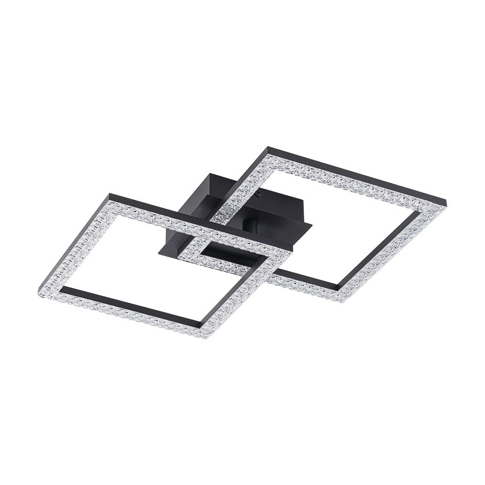 Minimalist 2-light Square Dimmable LED Semi Flush Mount