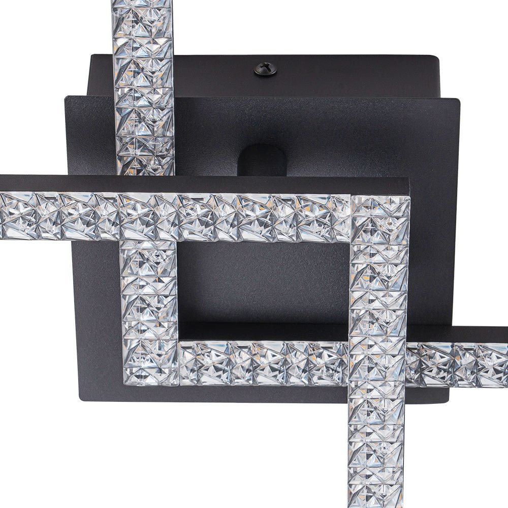 Minimalist 2-light Square Dimmable LED Semi Flush Mount