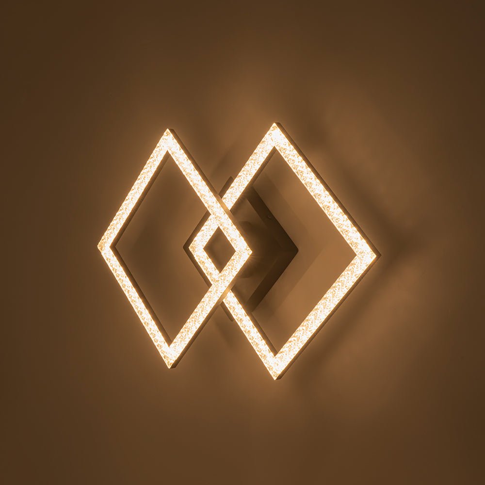 Minimalist 2-light Square Dimmable LED Semi Flush Mount