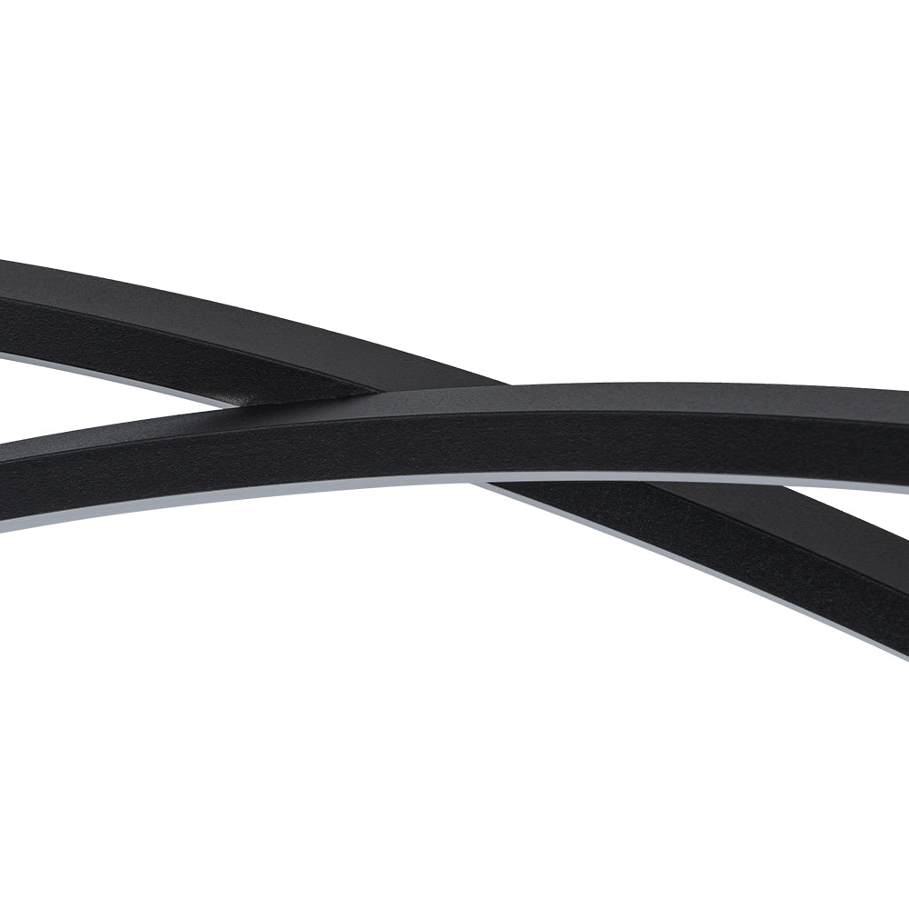 Minimalist Dimmable LED Black Arched Island Chandelier