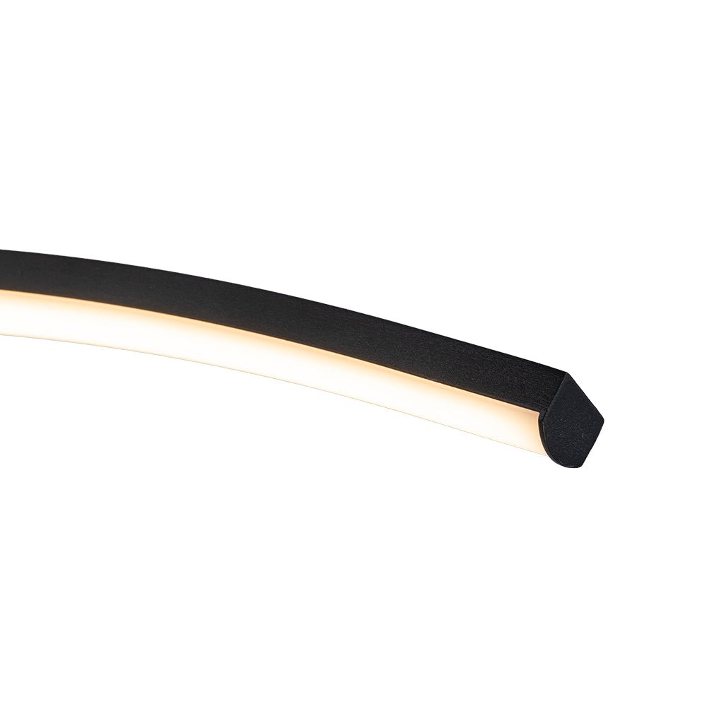 Minimalist Dimmable LED Black Arched Island Chandelier