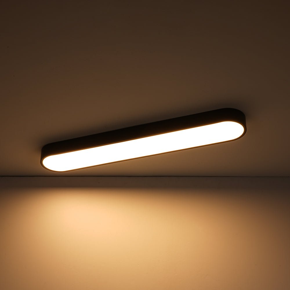 Minimalist Long Oval Dimmable LED Flush Mount Ceiling Light
