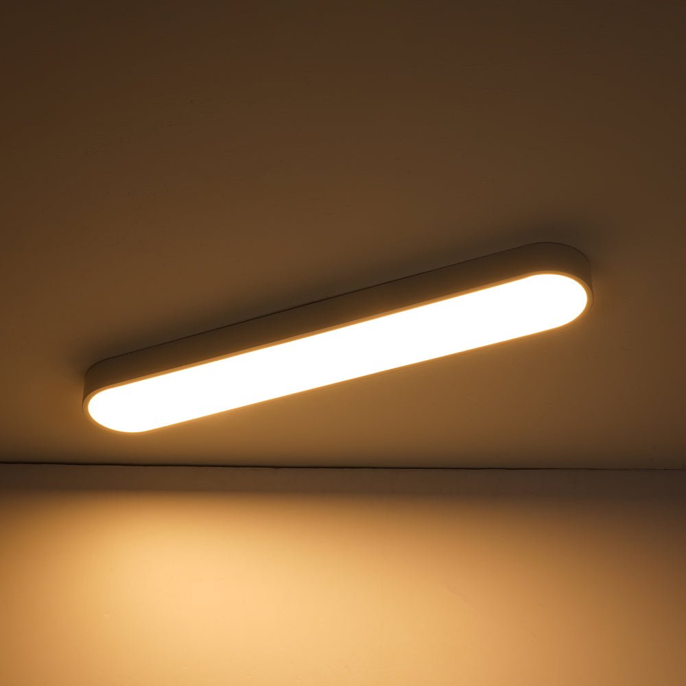 Minimalist Long Oval Dimmable LED Flush Mount Ceiling Light