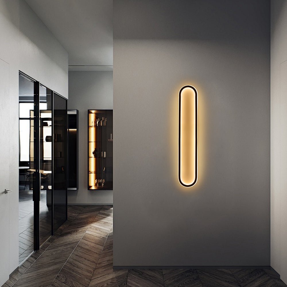 Minimalist Streamlined Oval Warm LED Ceiling Light