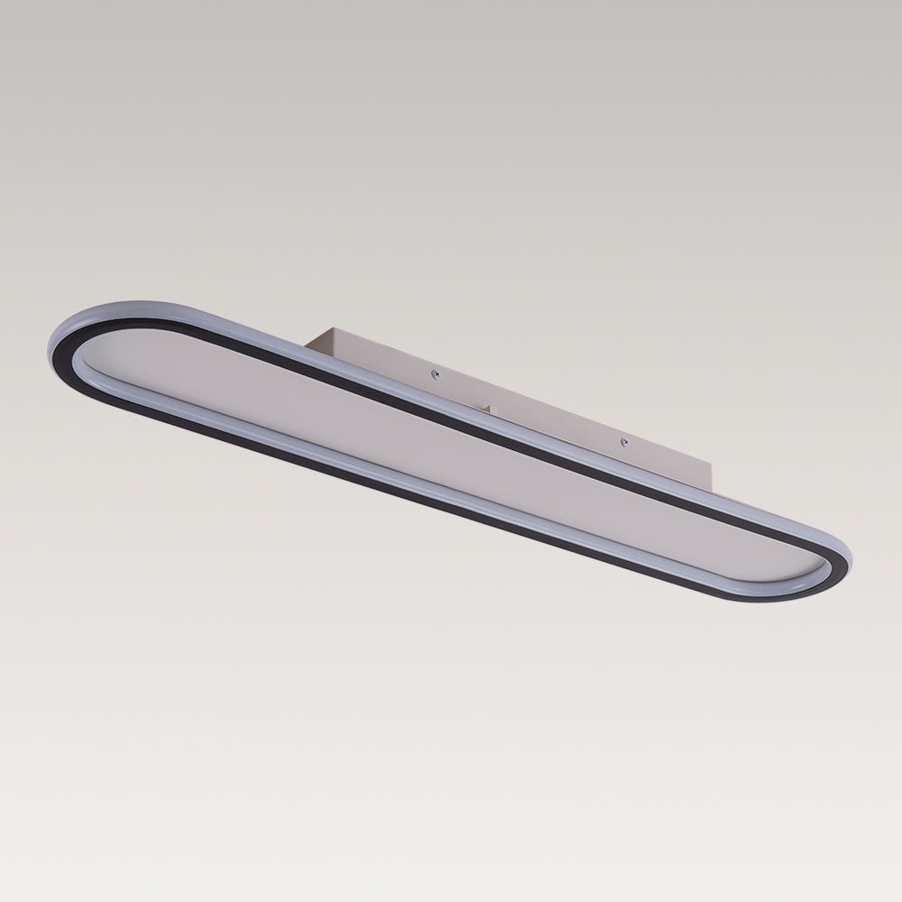 Minimalist Streamlined Oval Warm LED Ceiling Light