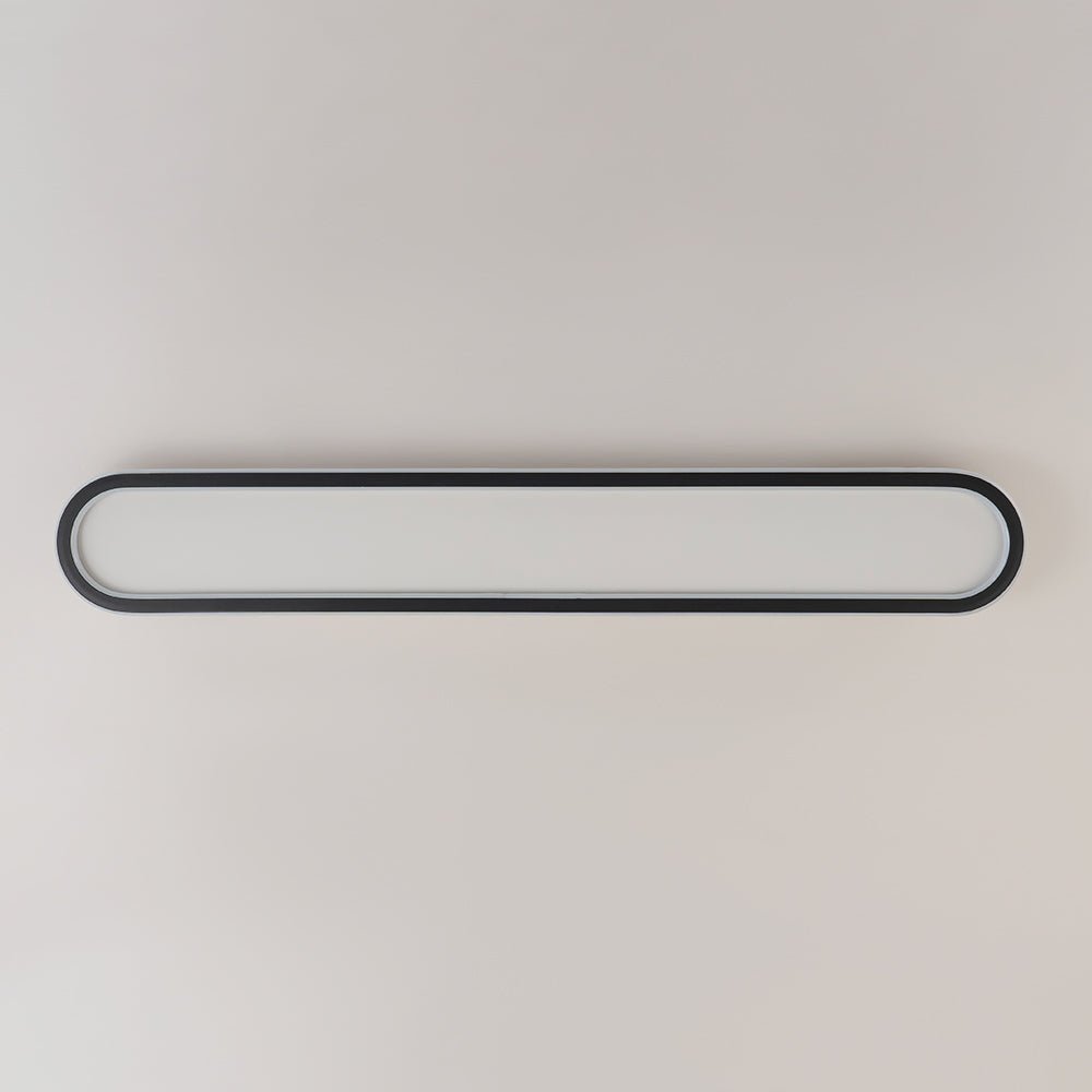 Minimalist Streamlined Oval Warm LED Ceiling Light