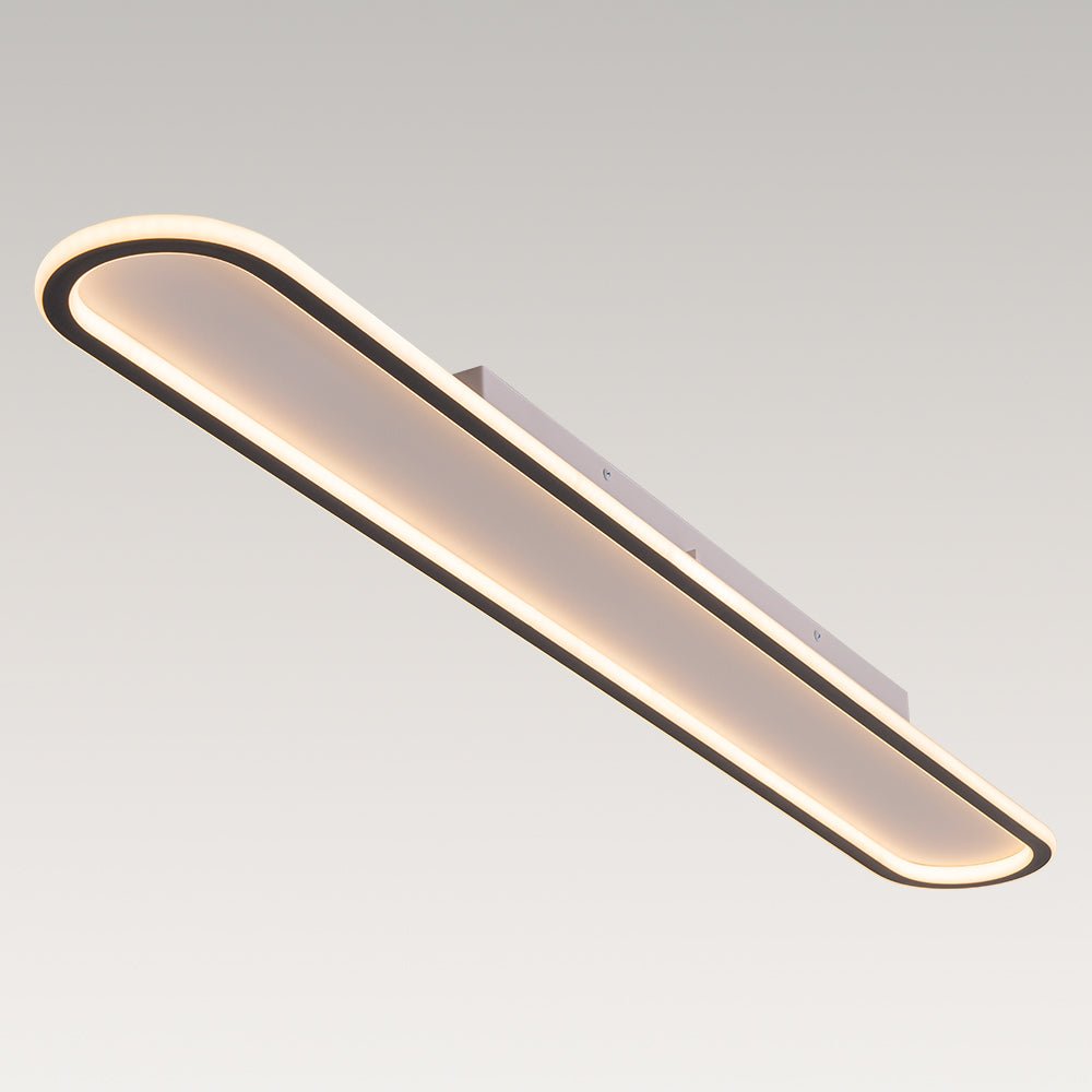 Minimalist Streamlined Oval Warm LED Ceiling Light