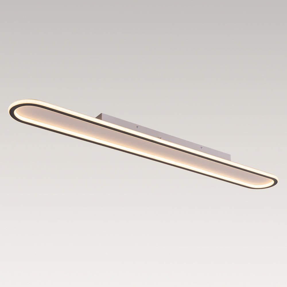 Minimalist Streamlined Oval Warm LED Ceiling Light