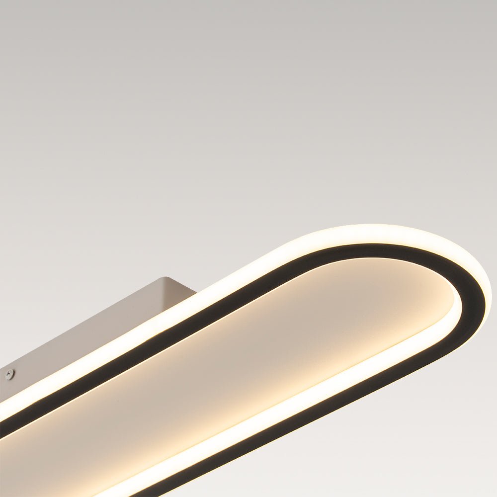 Minimalist Streamlined Oval Warm LED Ceiling Light