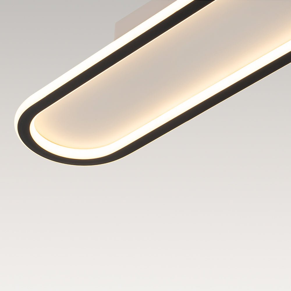 Minimalist Streamlined Oval Warm LED Ceiling Light