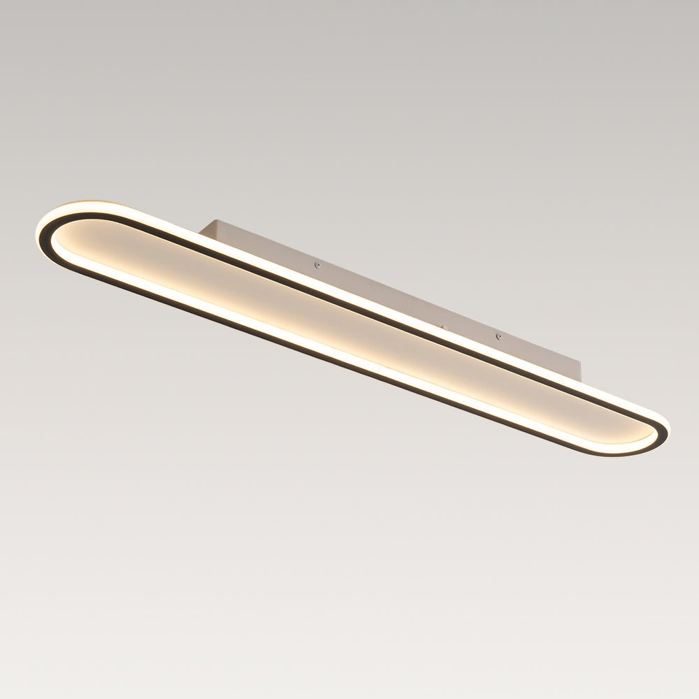 Minimalist Streamlined Oval Warm LED Ceiling Light