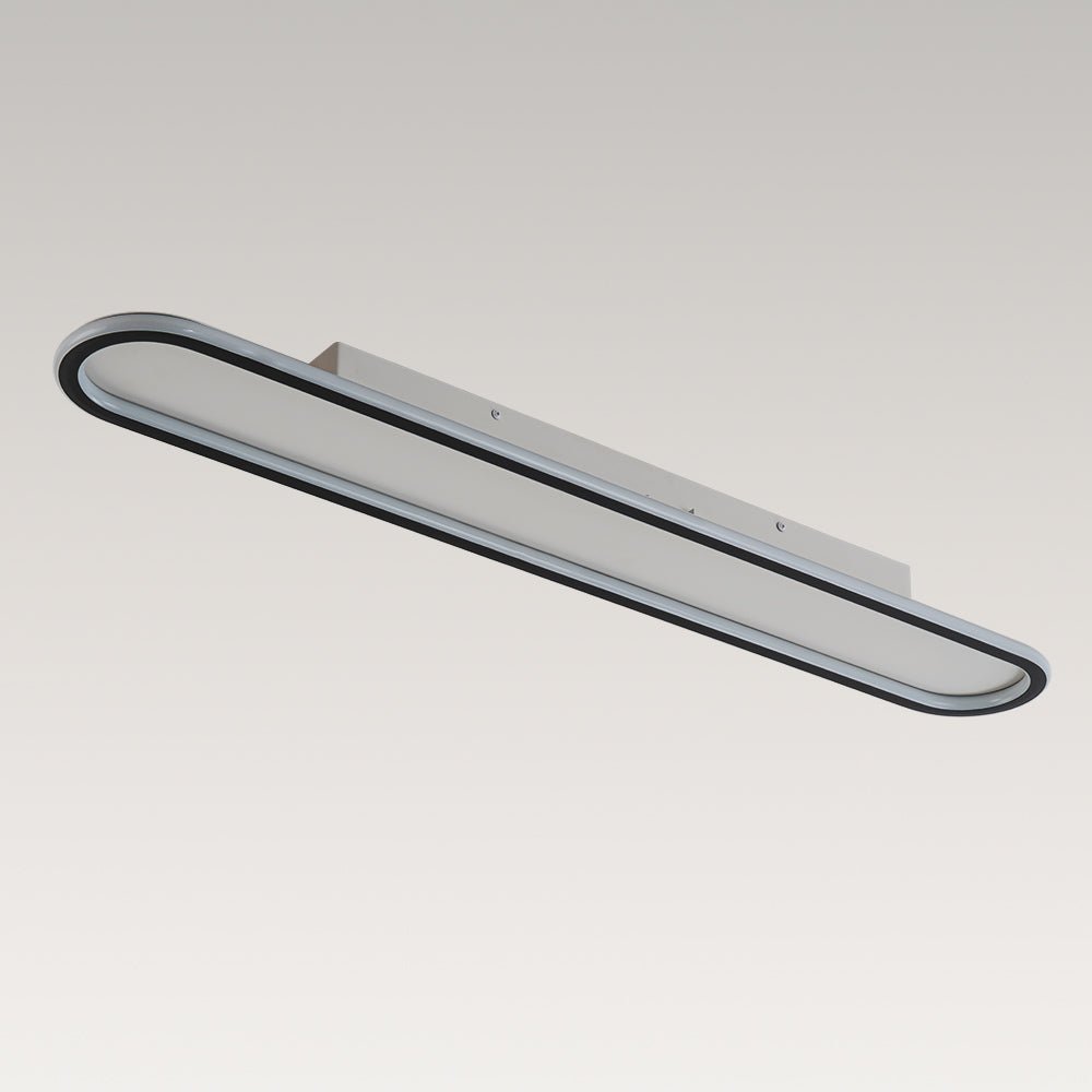 Minimalist Streamlined Oval Warm LED Ceiling Light