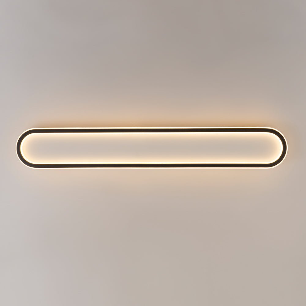 Minimalist Streamlined Oval Warm LED Ceiling Light