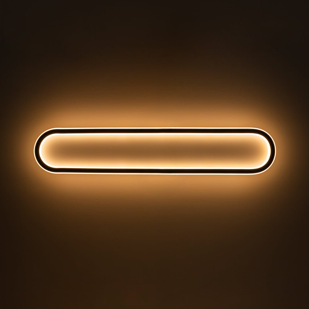 Minimalist Streamlined Oval Warm LED Ceiling Light