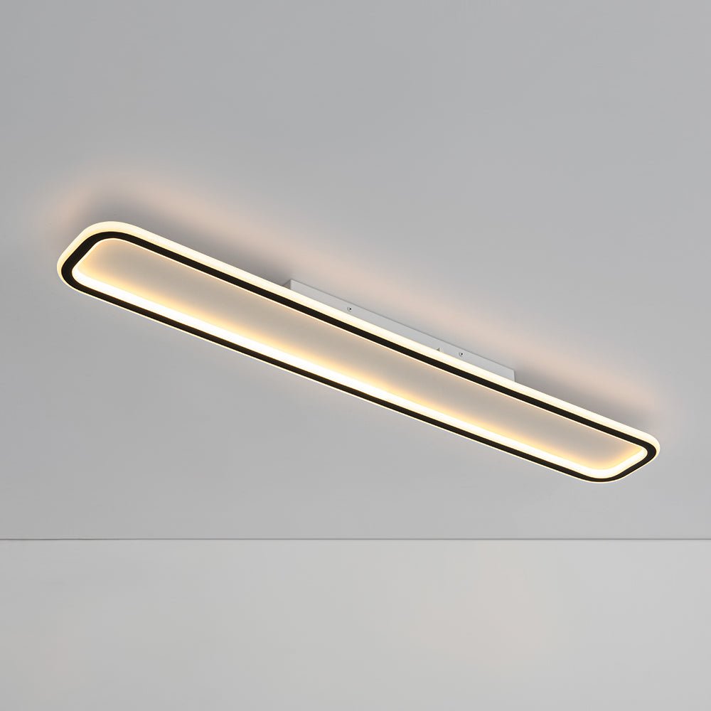 Minimalist Streamlined Rectangular Warm LED Ceiling Light