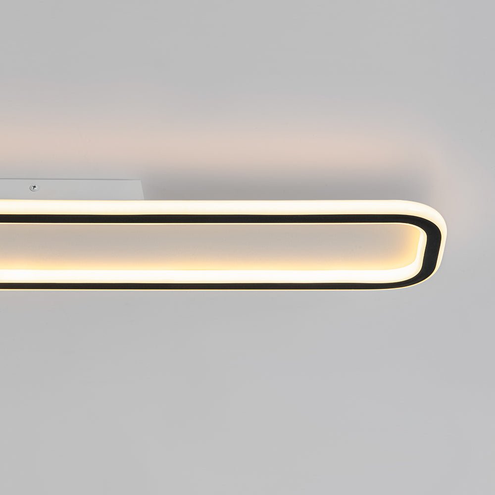 Minimalist Streamlined Rectangular Warm LED Ceiling Light