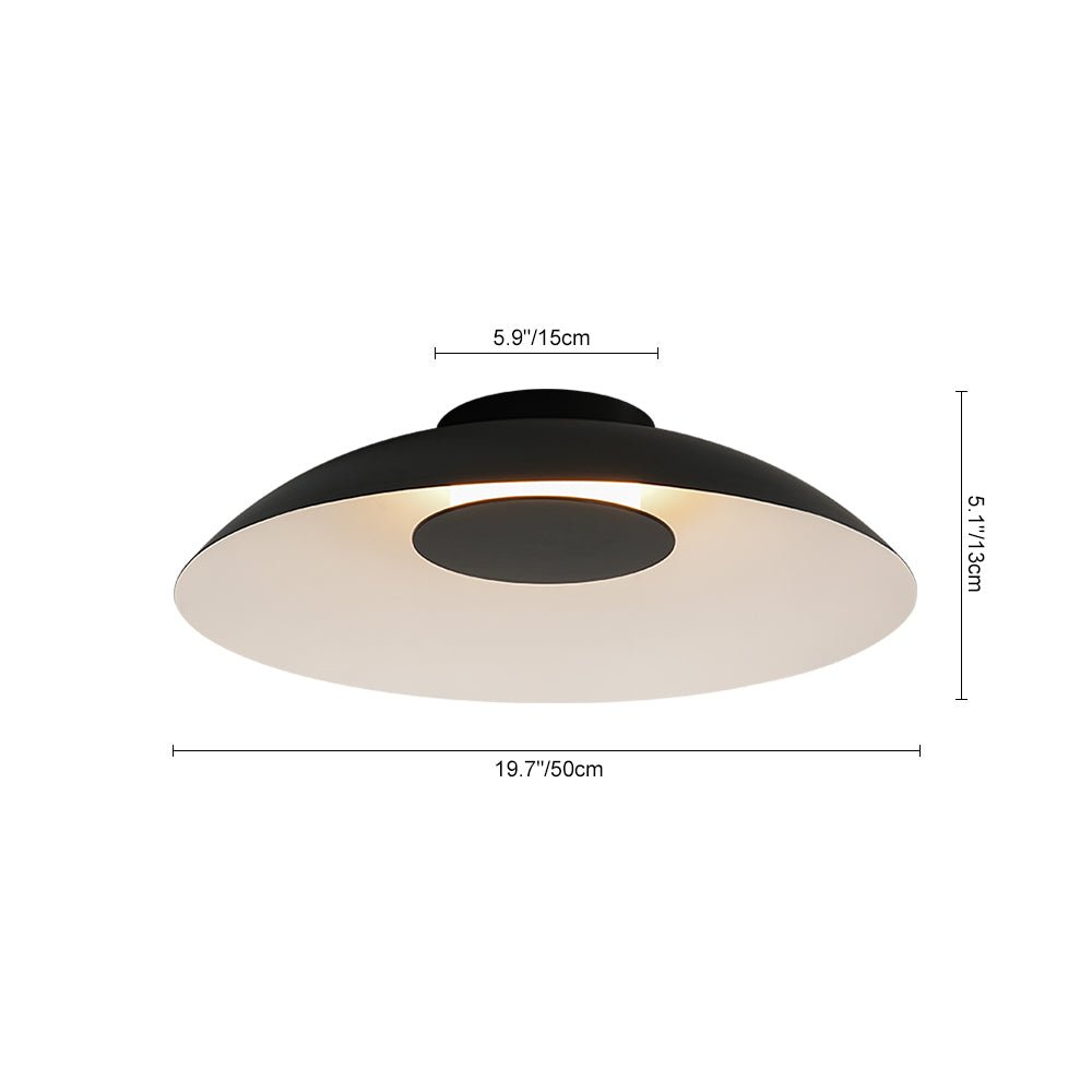 Minimalist Wide Flat Dome Dimmable LED Ceiling Light
