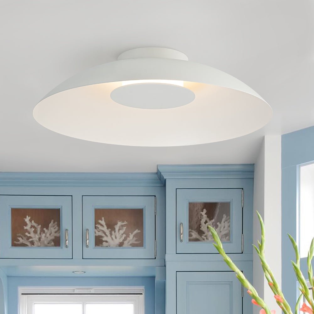 Minimalist Wide Flat Dome Dimmable LED Ceiling Light