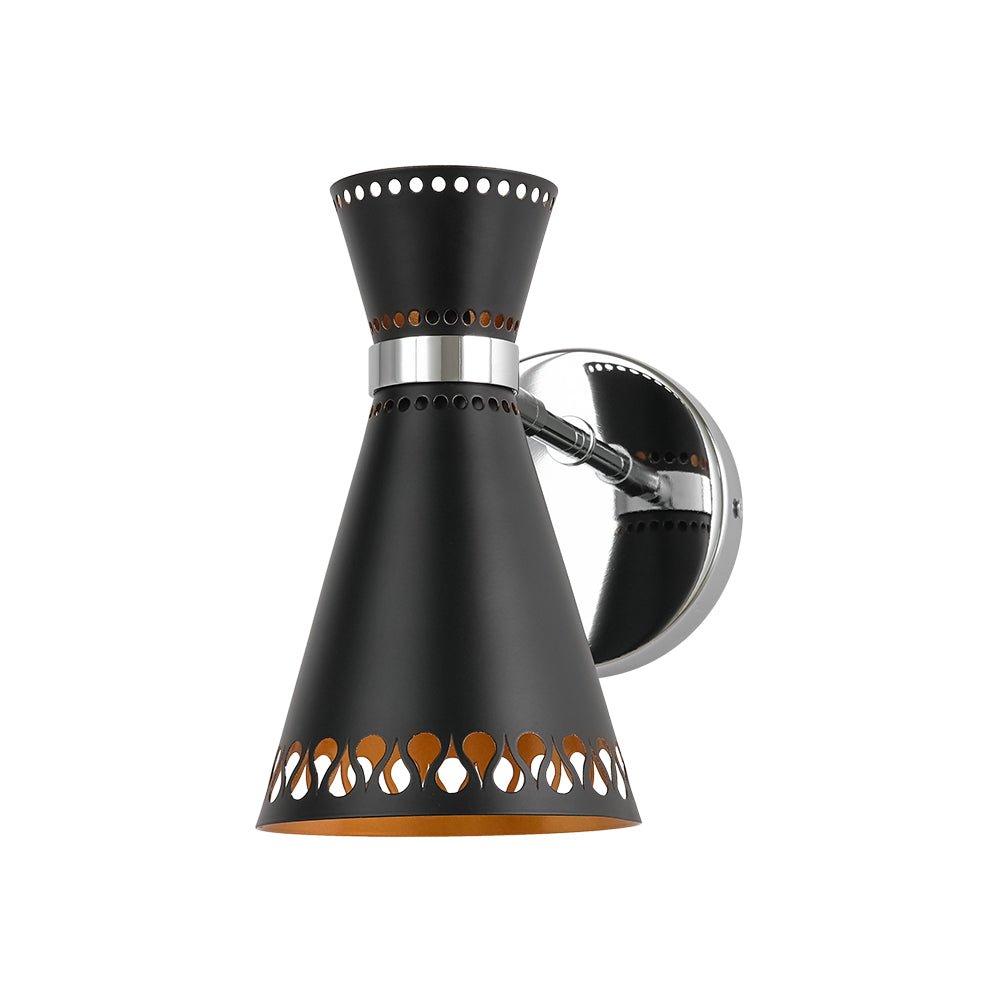 Modern 180-Degree Adjustable Conical 1-Light Wall Sconce