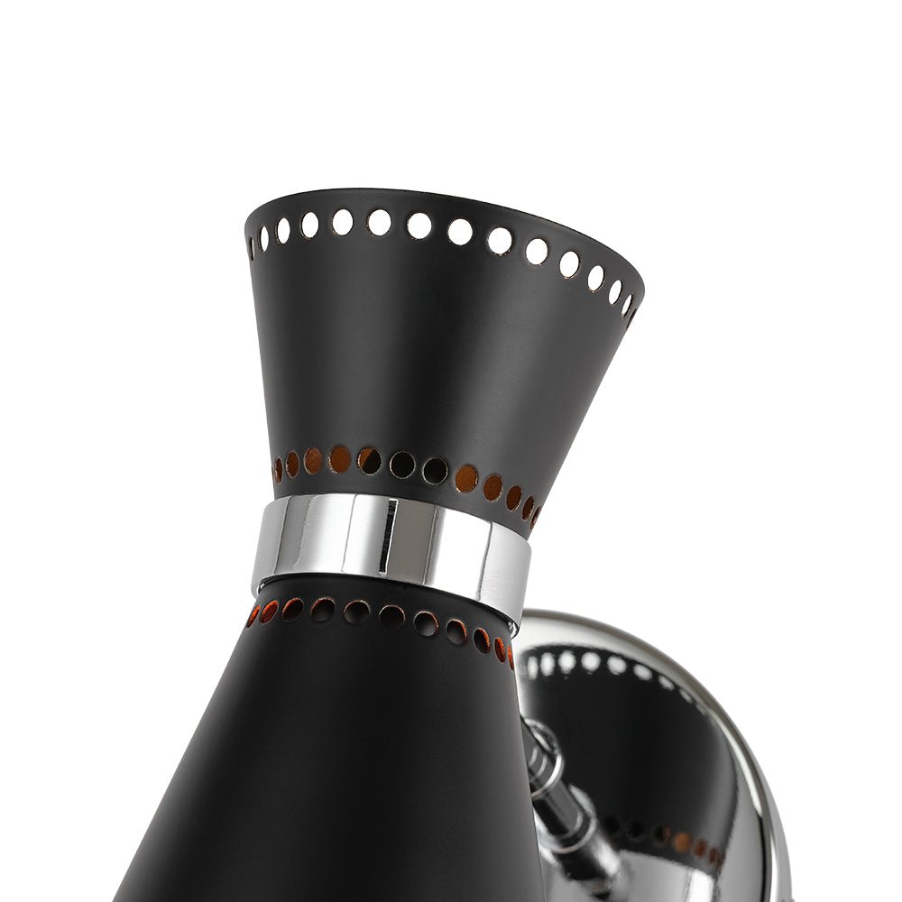 Modern 180-Degree Adjustable Conical 1-Light Wall Sconce