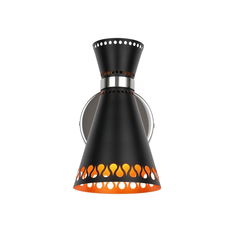 Modern 180-Degree Adjustable Conical 1-Light Wall Sconce