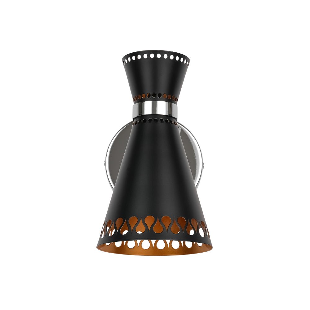Modern 180-Degree Adjustable Conical 1-Light Wall Sconce