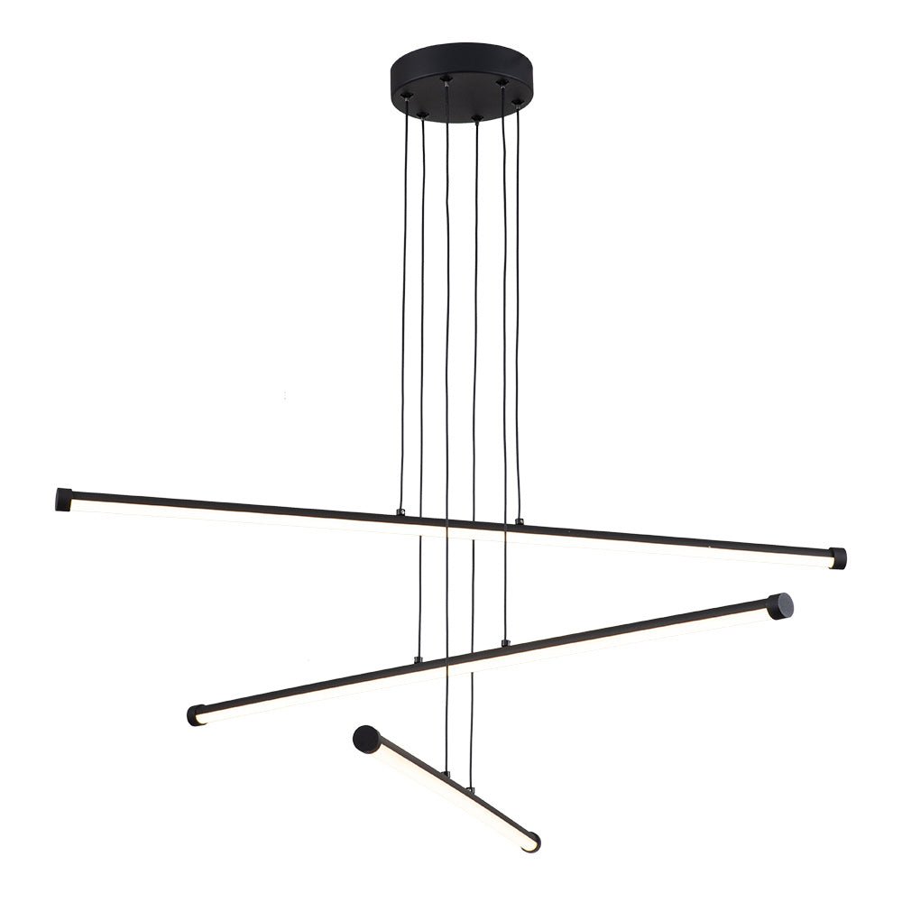 (OpenBox) Modern Dimmable 3-Light Tube LED Pendant Chandelier