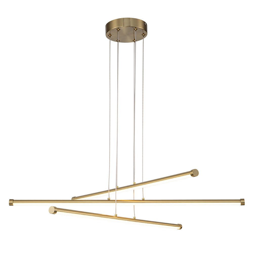 (OpenBox) Modern Dimmable 3-Light Tube LED Pendant Chandelier