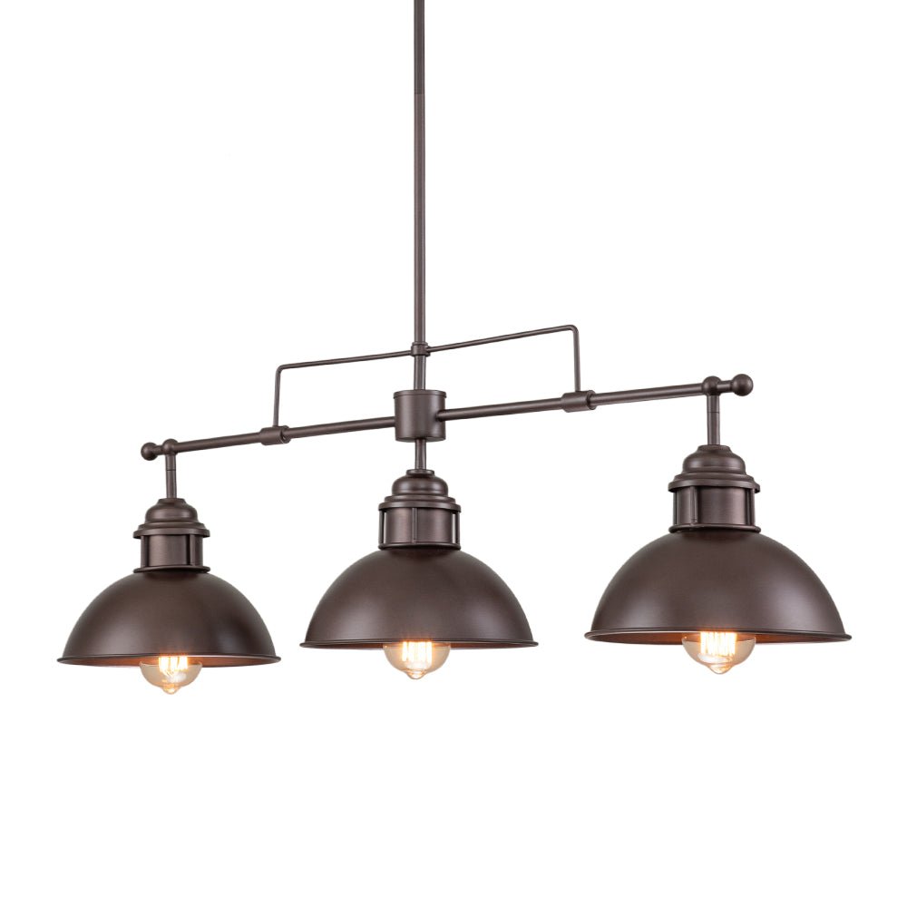 (OpenBox) Modern Farmhouse 3-light Island Pot Lid Dome Pendant