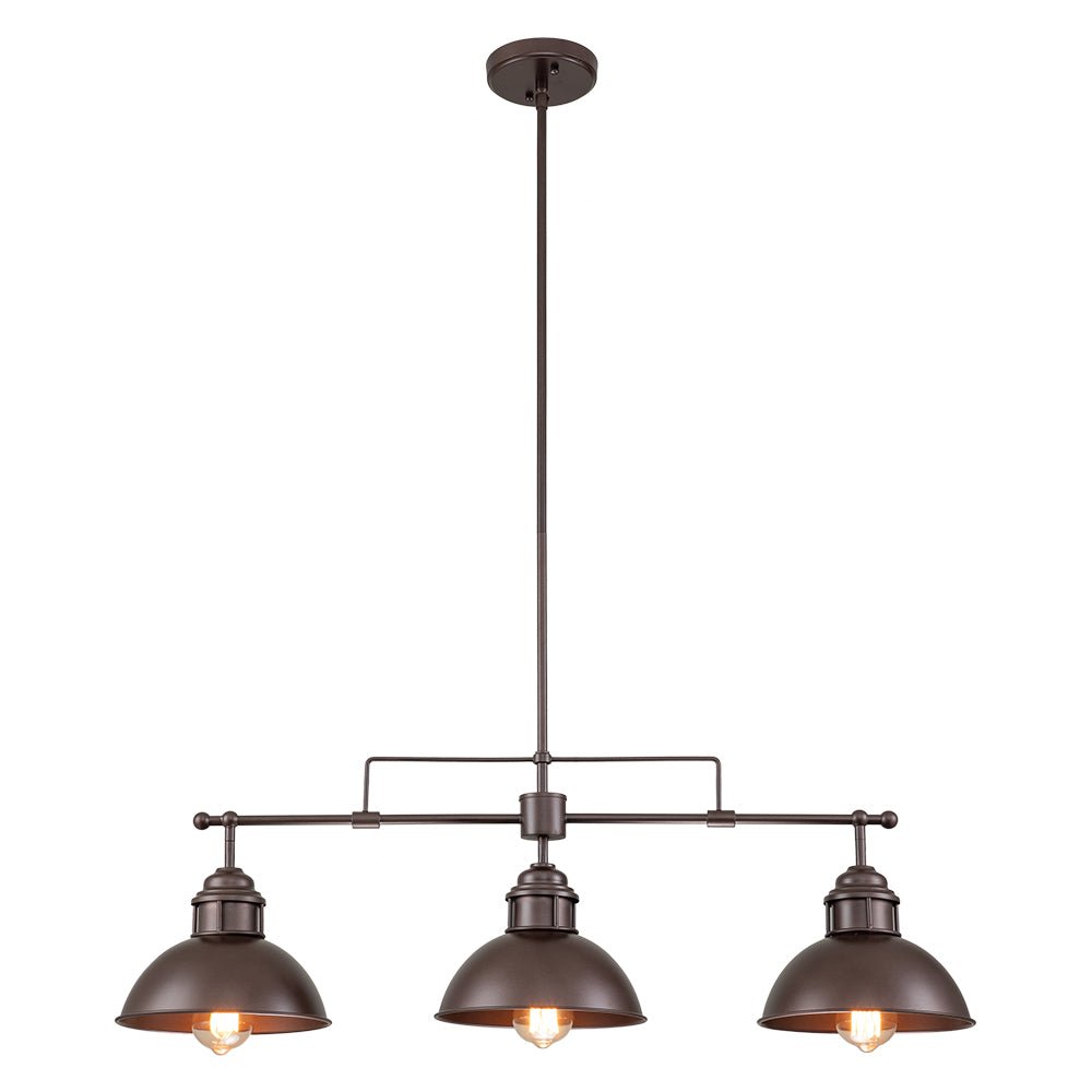 (OpenBox) Modern Farmhouse 3-light Island Pot Lid Dome Pendant