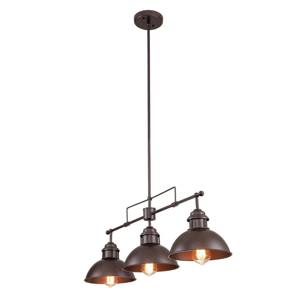 (OpenBox) Modern Farmhouse 3-light Island Pot Lid Dome Pendant