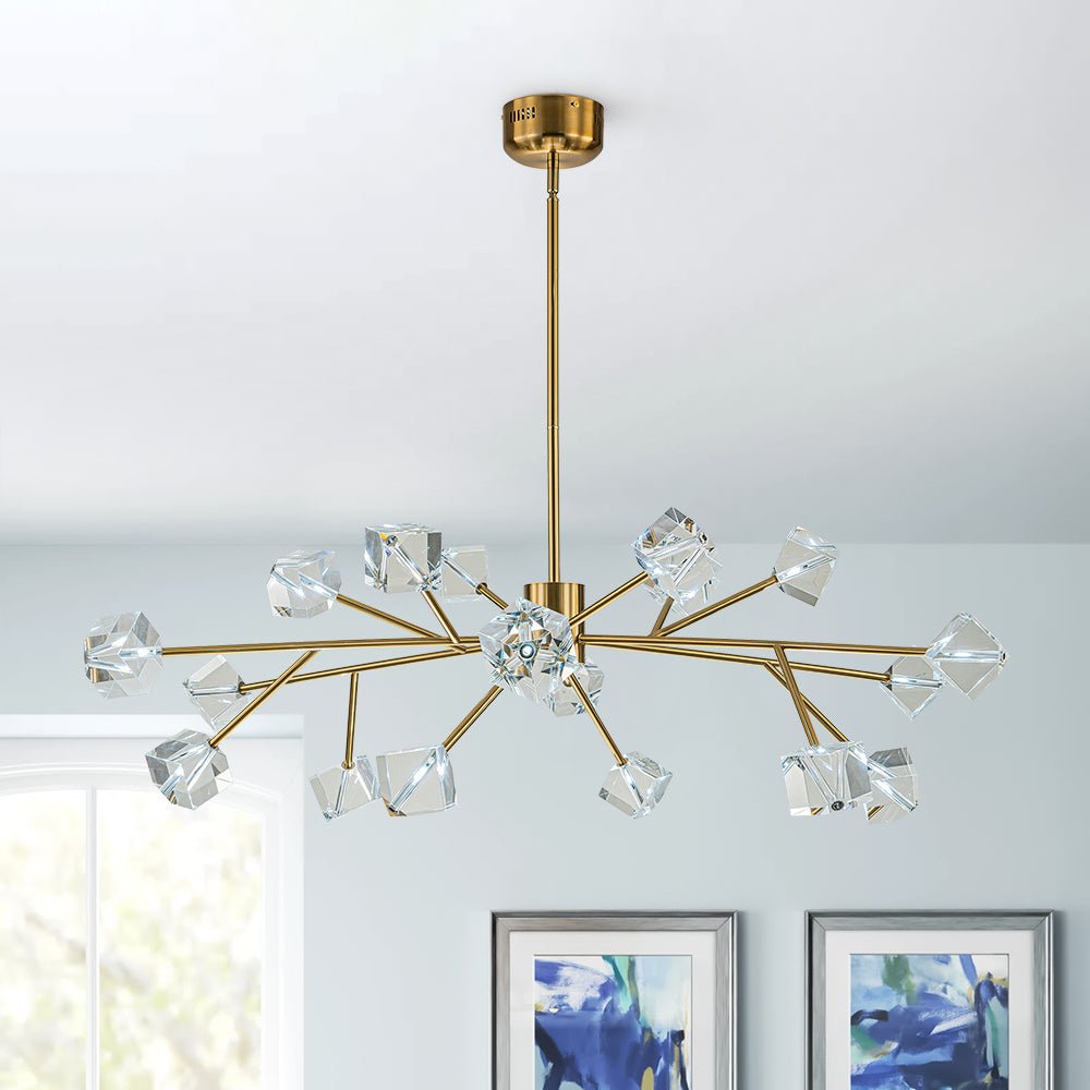 (OpenBox) Modern Mid-century Glam Branch Crystal Sputnik Chandelier