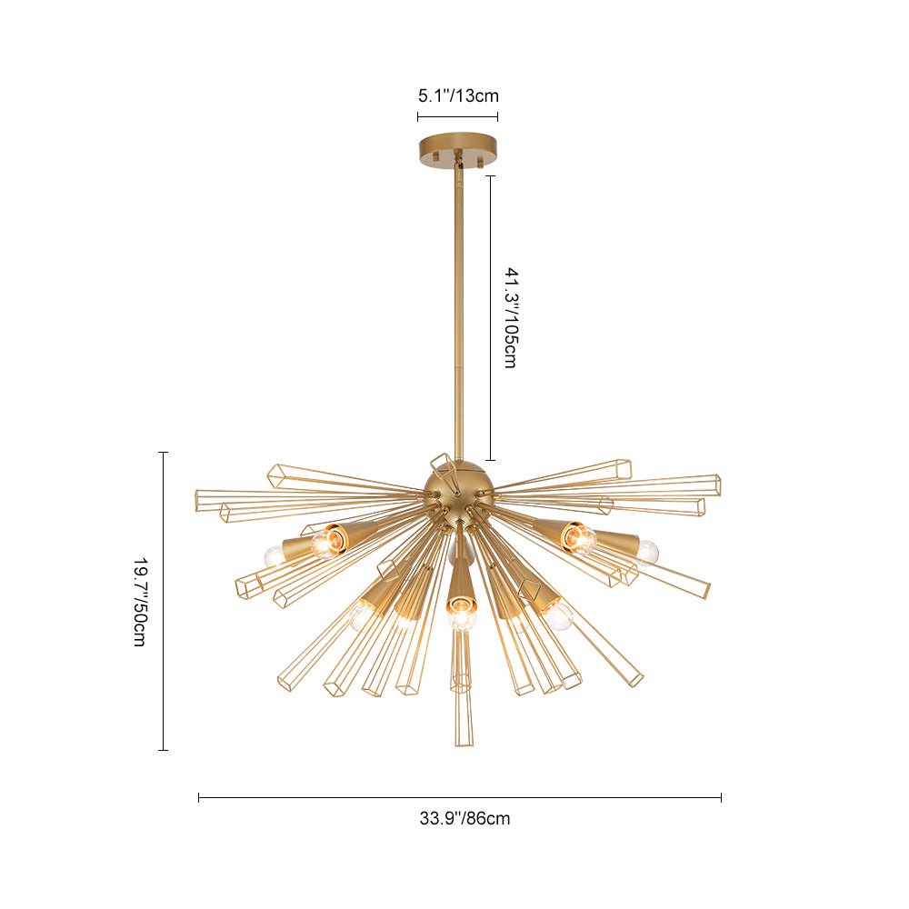 (OpenBox) 10-Light Geometric Sputnik Sunburst Chandelier