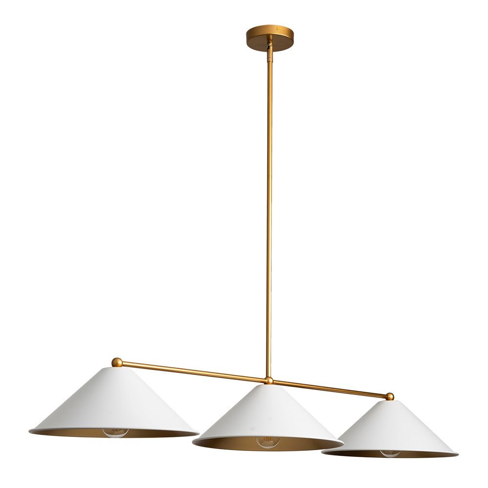 (OpenBox) 3-Light Black Cone Shade Kitchen Island Pendant