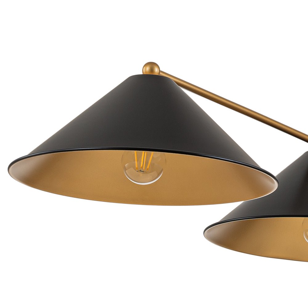 (OpenBox) 3-Light Black Cone Shade Kitchen Island Pendant